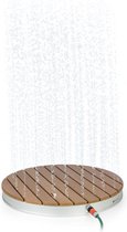 Blumfeldt Sumatra Breeze buitendouche - Tuindouche - 70 cm - Aluminium en hout-look - Met handgreep - UV-bestendig, waterbestendig en vorstbestendig