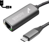 Achaté USB-C naar Ethernet Adapter - 10/100/1000 Mbps - Internet en Netwerk - Grijs
