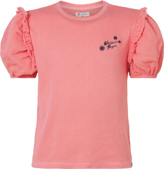 Noppies T-shirt Payson - Sunkist Coral - Maat 134