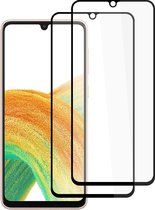 Full-Cover Tempered Glass Duo-Pack - Geschikt voor Samsung Galaxy A33 Screen Protector - Zwart