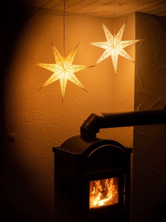 Grande Étoile Lumineuse À Led Pour Extérieur - Diamètre : 60 Cm - Avec