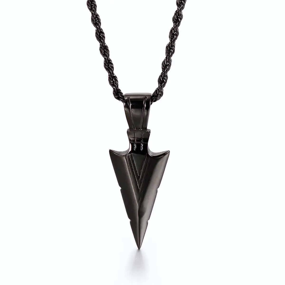 ICYBOY Viking Mjolnir Rune Amulet Roestvrije Stalen Pendant [Spearpoint Variant 2] Kalen Nordic Norse Viking Jewelry Stainless Steel