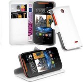 Étui Cadorabo pour HTC Desire 310 en BLANC ARCTIQUE - Étui de protection avec fermeture magnétique, fonction support et poche pour cartes Book Case Cover Etui