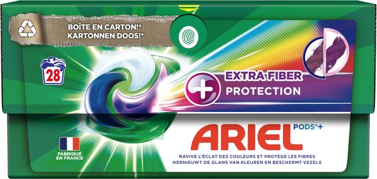 Ariel Wasmiddel Pods + Extra Vezelbescherming - Kleur - 28 Wasbeurten