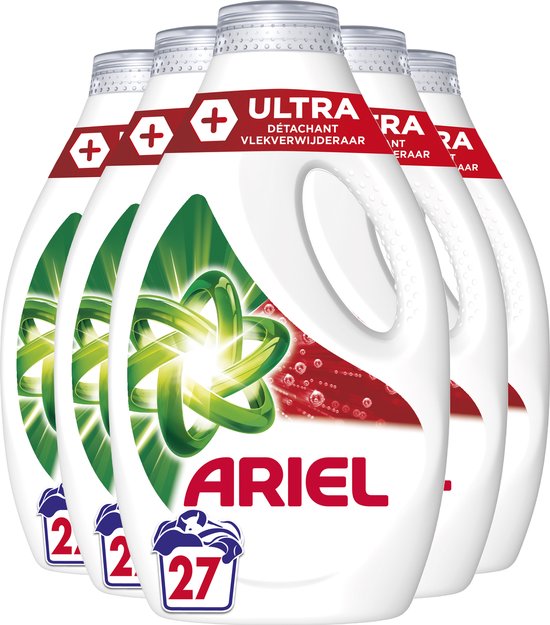 Ariel - Lessive Liquide - +Ultra détachant - Pack économique 5 x 27 Lavages  | bol