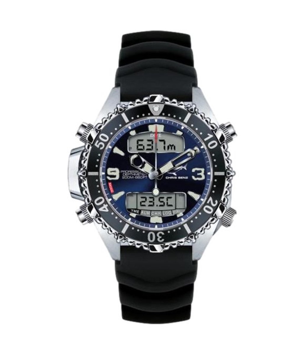 Chris Benz - CB-D200X-D-KBS - Duikershorloge - Unisex - Quartz