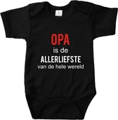 Opa is de allerliefste van de hele wereld - Maat 68 - Romper zwart