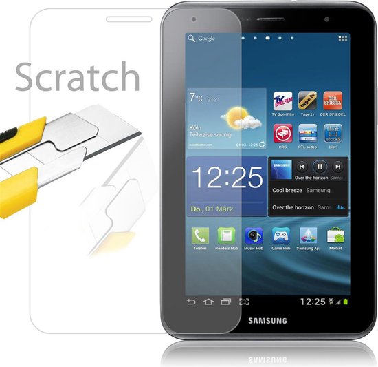 Cadorabo Armored Film pour Samsung Galaxy Tab 2 (8 Zoll) en CRYSTAL CLEAR - Verre de protection d'écran trempé (trempé) en dureté 9H avec 3D Touch