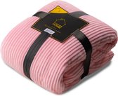 Zydante Home® - XL Blanket - Corduroy Rib - Oud Roze