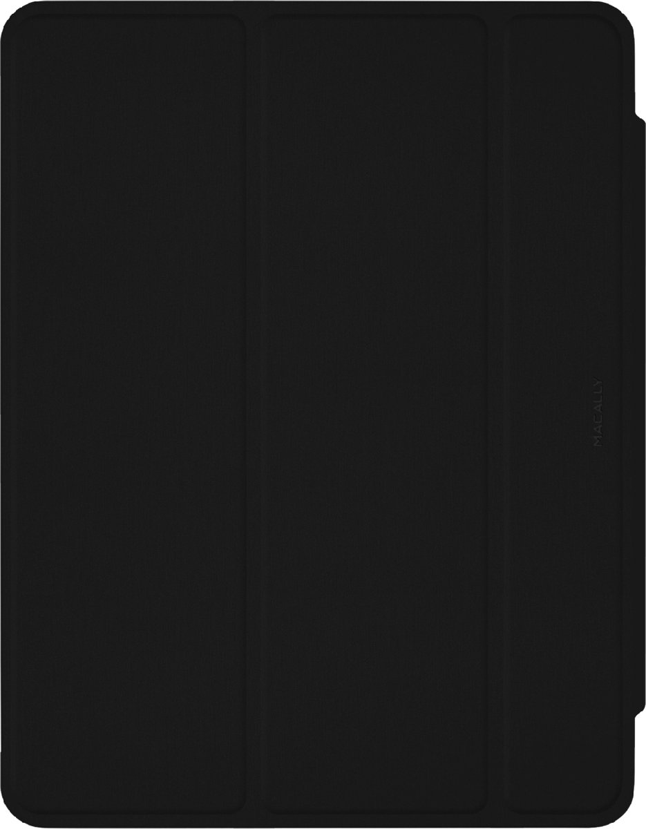 Macally BSTAND10-B beschermhoes met standfunctie voor 10,9-inch iPad (2022) - Zwarte voorkant, transparante achterkant