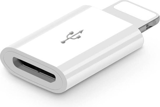 Micro-USB naar Iphone | Geschikt voor iPhone | oplader | micro usb-kabel | Wit | adapter