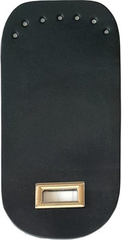 Tassen flap met sluiting - Zwart - 18x9cm - DIY tas - zelfgemaakte tas