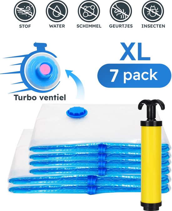 XL Set Sacs de rangement sous vide robustes avec pompe - De haute qualité,  peu
