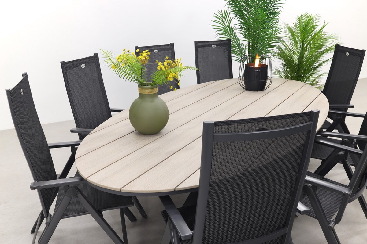 Hartman Napoli Xerix / GI Edison 280x140 cm. tafel - ovale verstelbare tuinset – foto 7