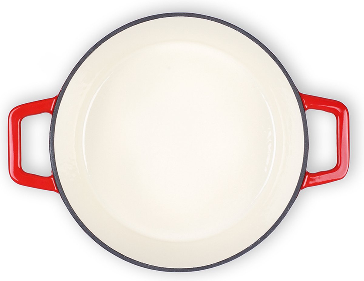 Cocotte Ronde En Fonte Livoo MEP139 Noire 24cm 4L - Compatible Induction Et Four