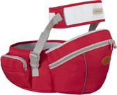 Baby Heupdrager met Extra Band – Rood – Heupsteun voor Baby en Peuter – Draagtas met Veiligheidsband tegen Rugklachten – Kind Hip Seat Carrier
