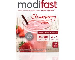 Modifast Intensive - Milkshake - Aardbei - 8 x 55 gr