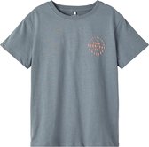 Name it t-shirt jongens - grijs - NKMfreddi - maat 134/140
