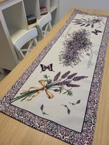 Tafelloper Gobelinstof Lavendel violet 140*45cm