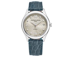 Frédérique Constant FC-303LGD3B6 Horloge - Leer - Blauw - Ø 36 mm