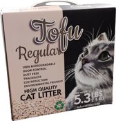 Tofu kattenbakvulling. 100% biologisch afbreekbaar. 2,4 kg. Klontvormend. Regular Natural