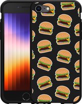 iPhone 7/8 Hoesje Zwart Burgers - Designed by Cazy