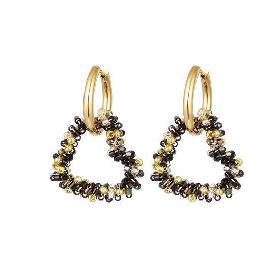 Earrings heart of glass beads | oorbellen |yehwang | haartje | Cadeau voor haar | Tieners | Moederdag