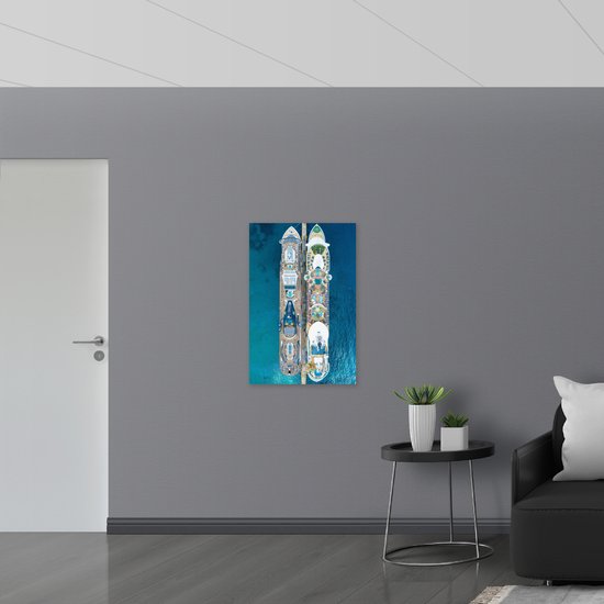 WallClassics - Panneau de mousse PVC - Grands navires de croisière - Photo 60x90 cm sur panneau de mousse PVC