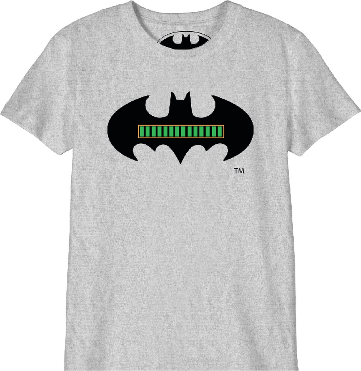 DC Comics - Full Battery Batman Kinder T-Shirt Grijs - 6 Jaar