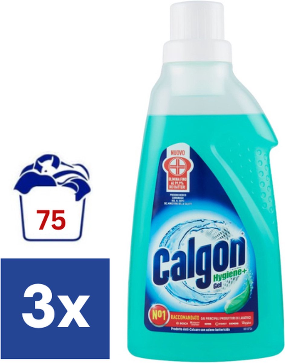 Calgon Hygiëne+ Gel Wasmachine Reiniger en Anti Kalk - 750 ml x3 | bol.com