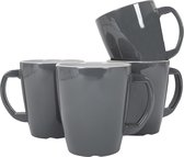 Gimex - Vivid Line - Mug - Grijs - 380 ml - 4 pcs