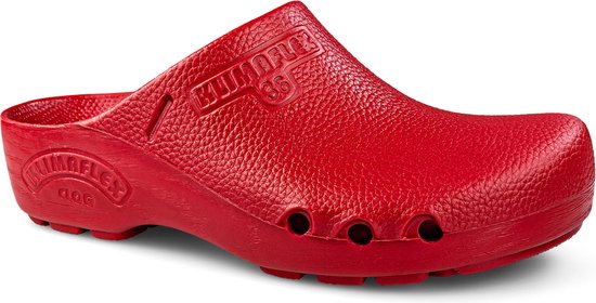 Klimaflex Medical Clogs - Chaussures médicales - Chaussures pour femmes de soins - Semelle PU antidérapante - Sabots pour femmes - Rouge
