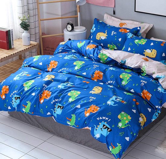 Disney Stitch beddengoed voor eenpersoonsbed, omkeerbaar dekbedovertrek 140 x 200 cm kussensloop 65 x 65, polykatoen