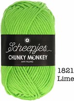 Scheepjes Chunky Monkey 100g - 1821 Lime - Groen