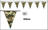 Vlaggenlijn Camouflage 6 meter - Festival thema feest army leger verjaardag party