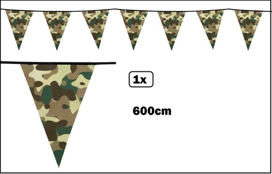 kromme effect Lima Vlaggenlijn Camouflage 6 meter - Festival thema feest army leger verjaardag  party | bol.com