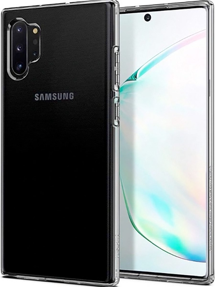 Samsung Note 10 Plus Hoesje Transparant Siliconen Hoes Case Cover - Samsung Galaxy Note 10 Plus Hoesje extra stevig