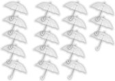 18 stuks Paraplu transparant plastic paraplu's 100 cm - doorzichtige paraplu - trouwparaplu - bruidsparaplu - stijlvol - bruiloft - trouwen - fashionable - trouwparaplu