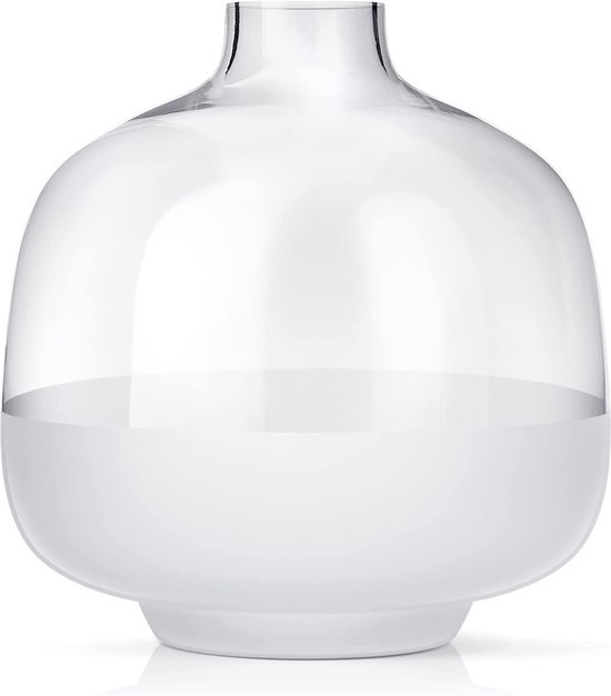 Jodeco Bloemenvaas Bubbles - transparant - glas - D19 x H19 cm | Leen