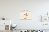 Posterhanger incl. Poster 90x60 cm - Schoolplaat - Liefde - Vintage - Koppel - Design - Textielposter - Blanke latten