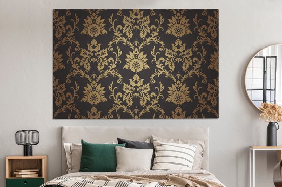 Toile Peinture Fleurs - Lumière - Vintage - 150x100 cm - Décoration murale