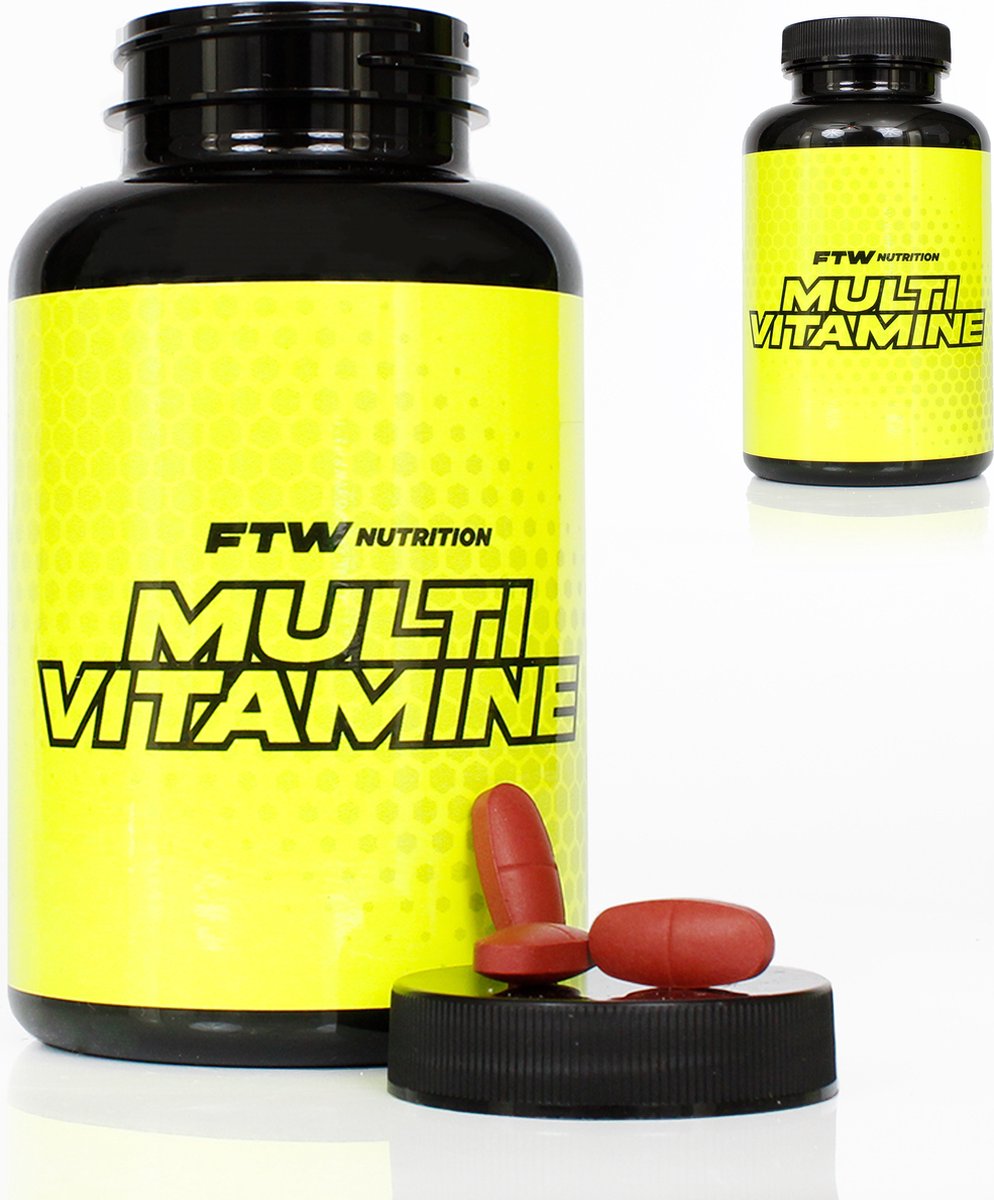 FTW Nutrition - Multivitamine - met o.a. vitamine B12, D3 en C - 100% vegan - Unieke samenstelling