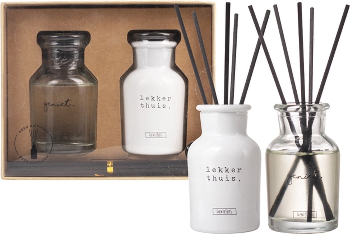 Geurstokjes Diffuser Set Genieters 2 x 50ml