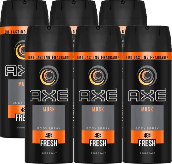 Axe Musk Bodyspray Deodorant - 6 x 150 ml - Voordeelverpakking - Axe