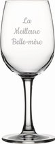 Witte wijnglas gegraveerd - 26cl - La Meilleure Belle-mère