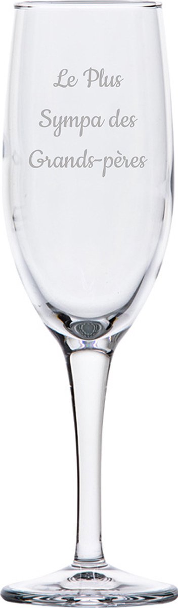 Champagneglas gegraveerd - 16,5cl - Le Plus Sympa des Grands-Pères