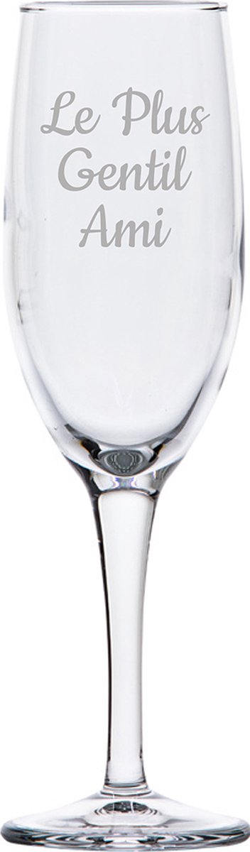 Champagneglas gegraveerd - 16,5cl - Le Plus Gentil Ami