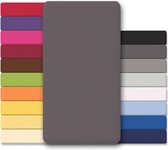 Lucina Hoeslaken Jersey Katoen Stretch 30cm Hoge Hoek - antraciet 180x200cm - 200x200cm