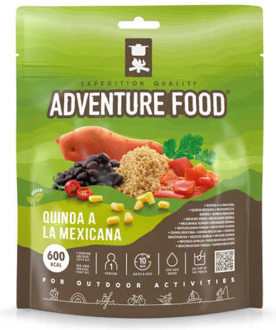 Adventure Food - Mexicaanse Quinoa - outdoormaaltijd - vriesdroogmaaltijd - survival food - buitensportvoeding - prepper - trekkingfood