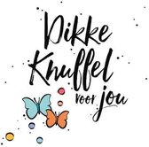 Wenskaart Dikke Knuffel voor jou - Beterschapskaart- 1 Stuk - Wit - Vlinder -